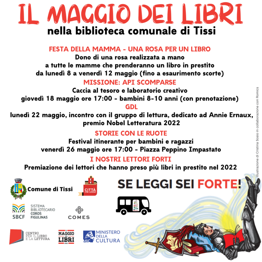 Locandina Il maggio dei libri a Tissi