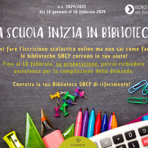 locandina la scuola inizia in biblioteca