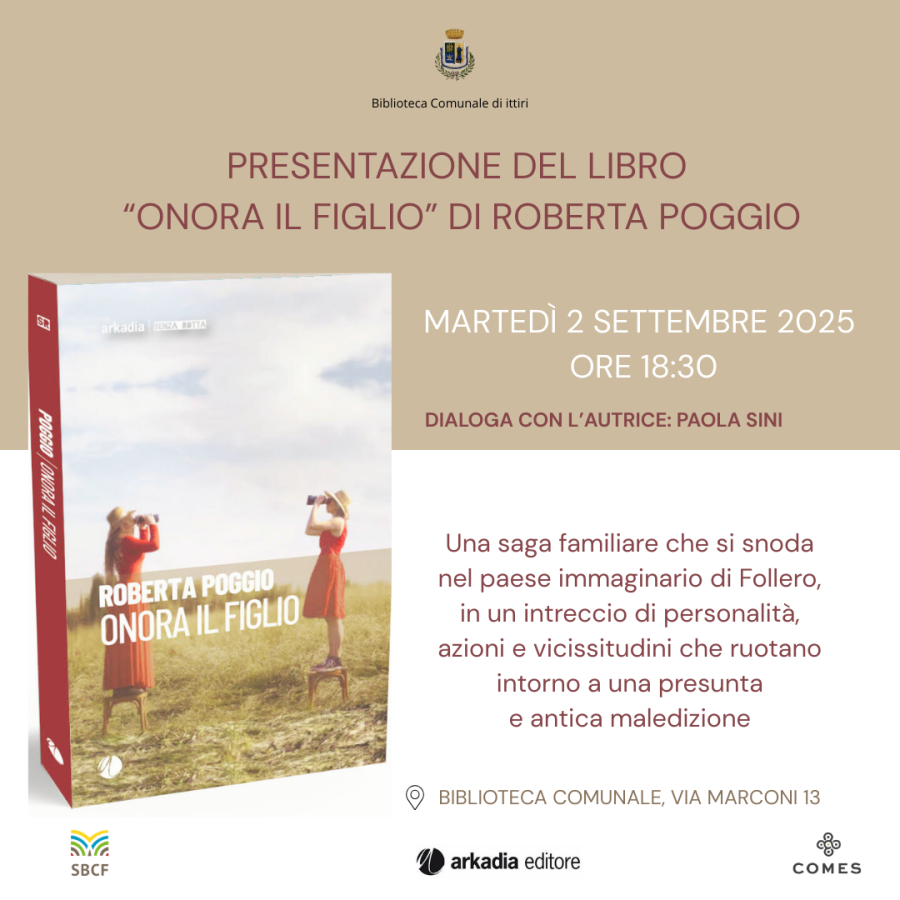 ITTIRI: PRESENTAZIONE LIBRO “ONORA IL FIGLIO”