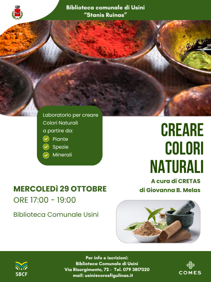 Usini: Laboratorio sui Colori Naturali